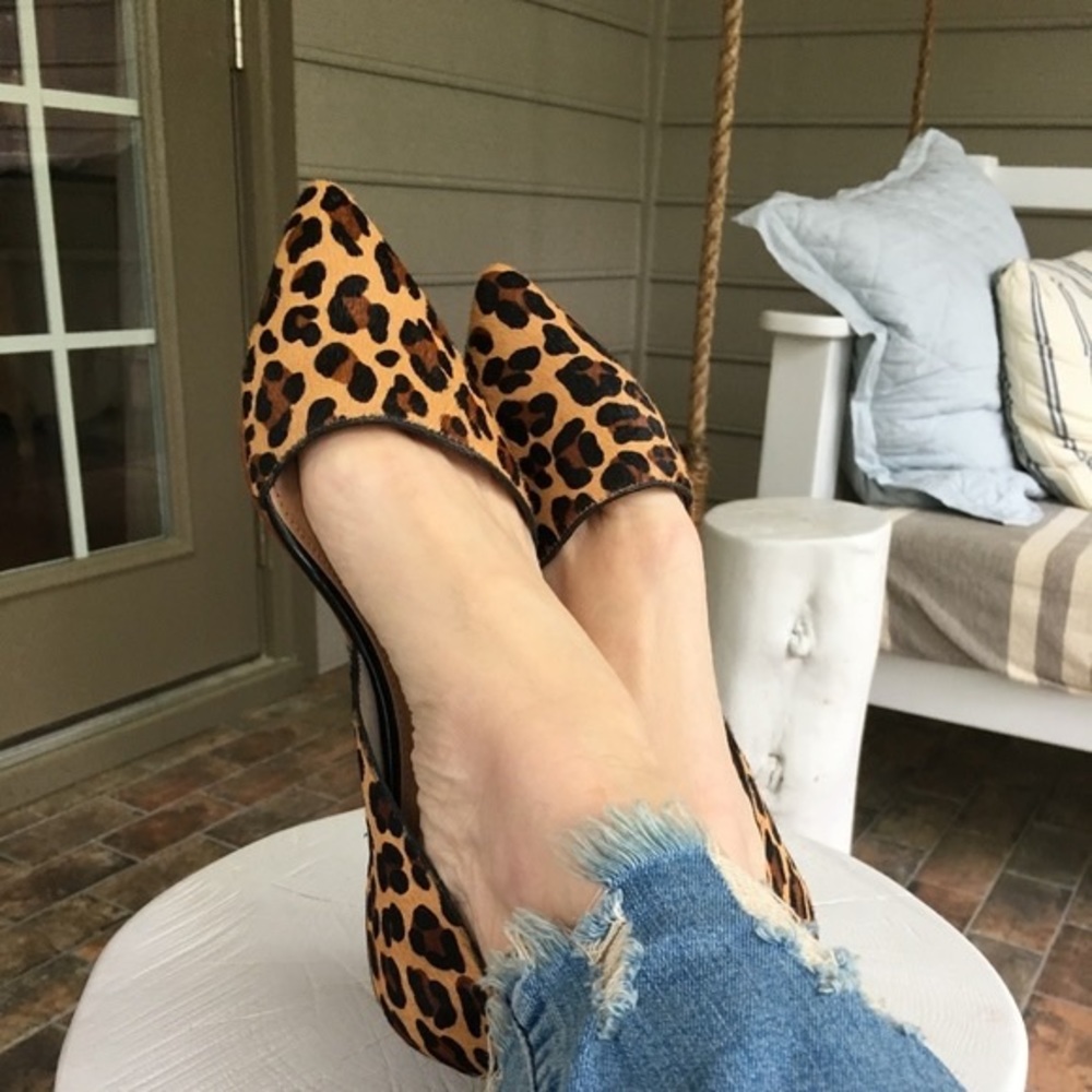 JCREW calf hair flats 8.5